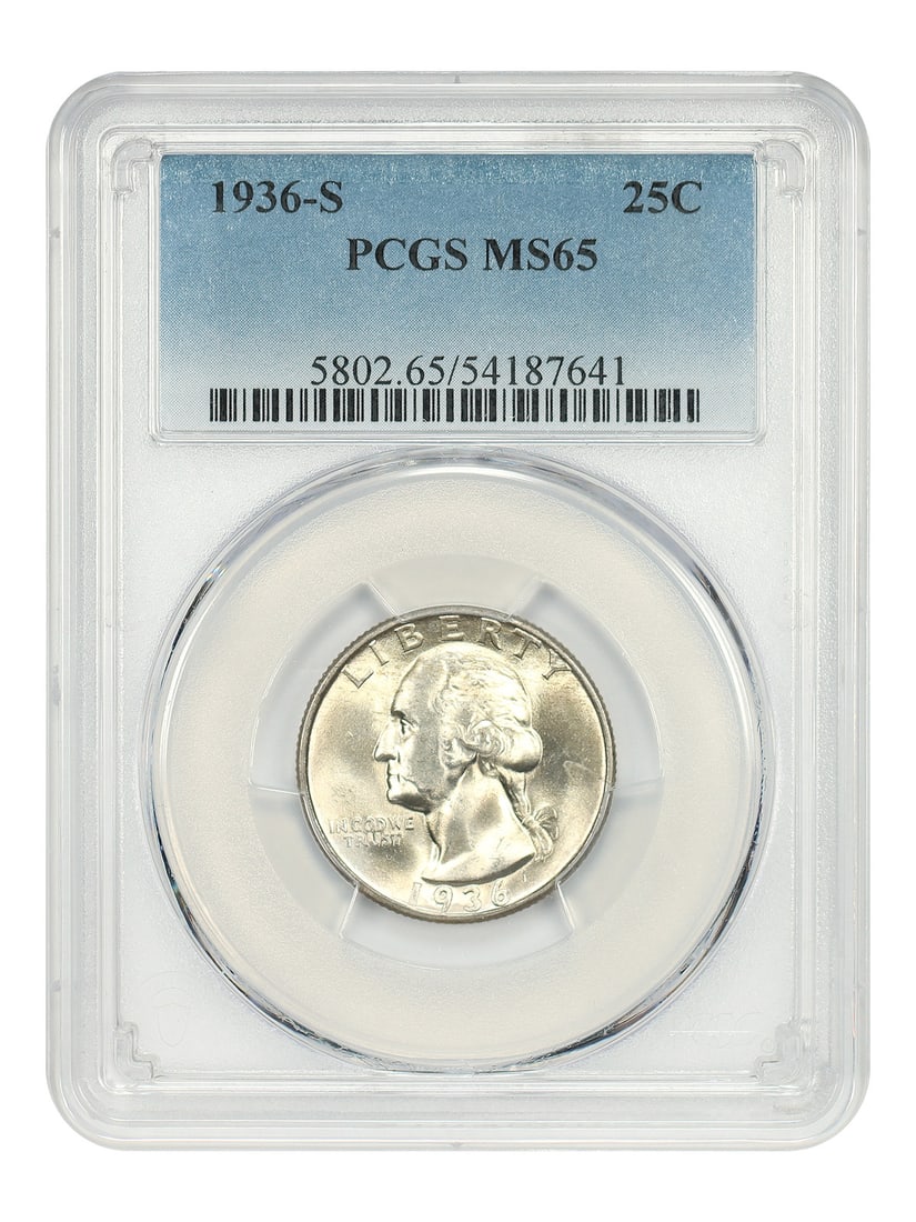 PCGS MS65 1936-S Washington Quarter (1 of 4)