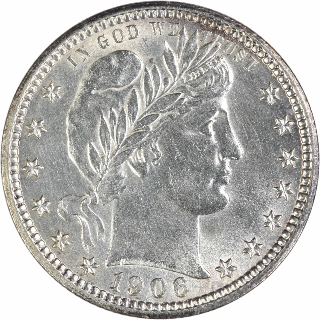 1906 Barber 25C Silver Coin Choice BU Uncertified (1 of 2)