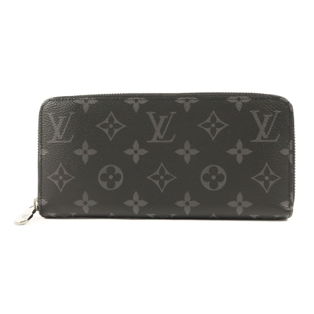 Louis Vuitton Monogram Eclipse Black Long Zipper Wallet M11611 SHW: Louis Vuitton Monogram Eclipse Black Long Zipper Wallet M11611 SHW This is a Louis Vuitton long zipper wallet in Monogram Eclipse, crafted from black PVC coated canvas. Designed for men, the wallet fe