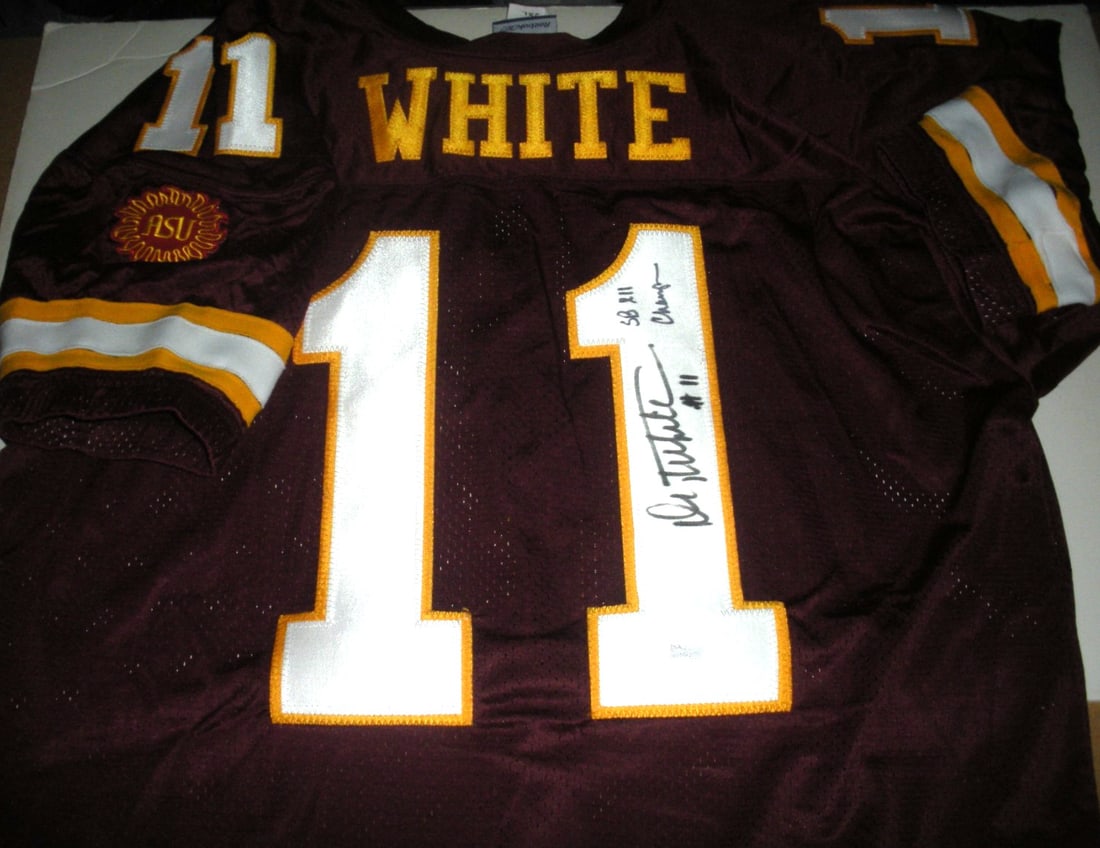 Official Reebok Arizona State Jersey Signed by Danny White with JSA COA (1 of 2)