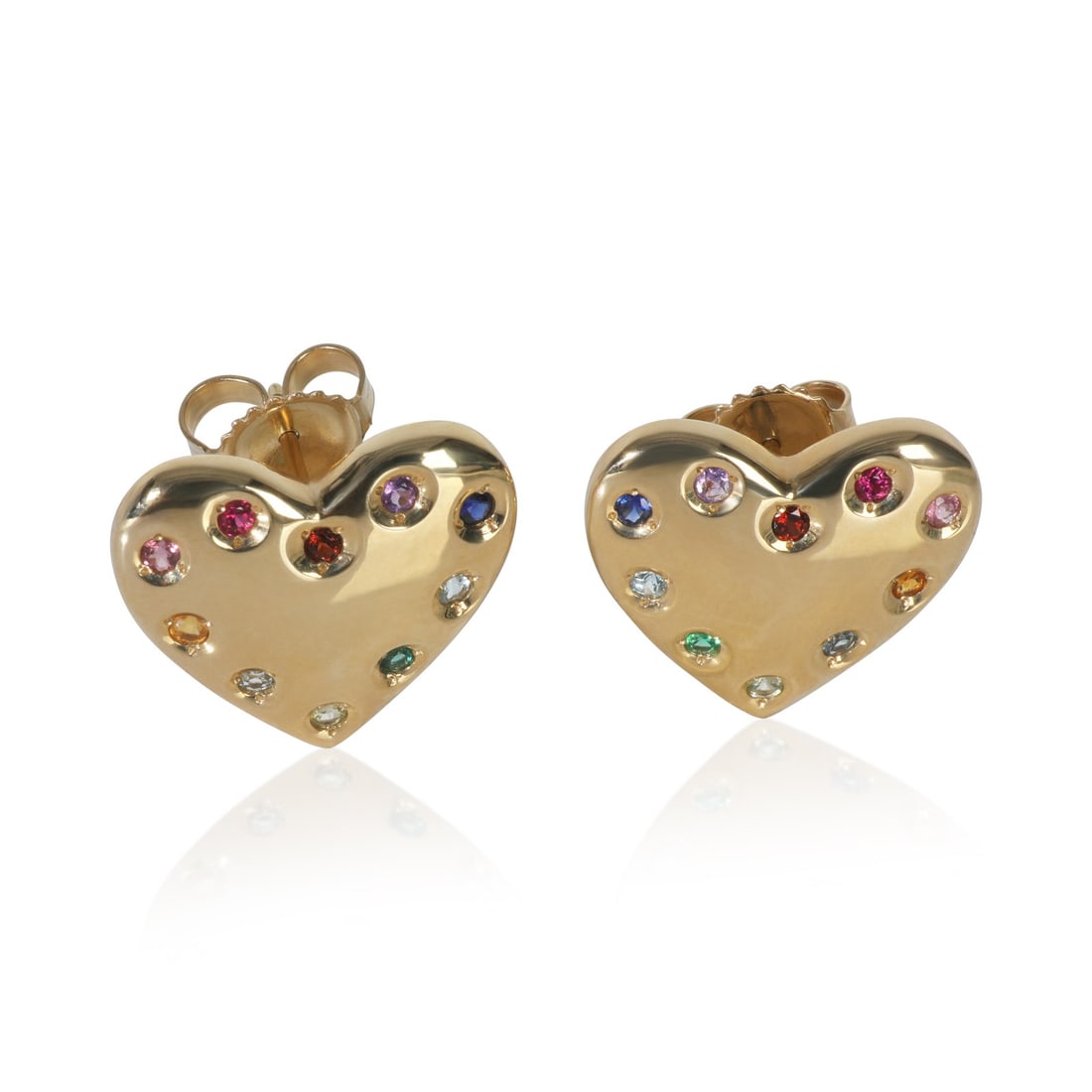 14K Yellow Gold Rainbow Gemstone Earrings 15mm Unisex: 14K Yellow Gold Rainbow Gemstone Earrings 15mm Unisex Elevate your style with these stunning Yellow Gold Rainbow Gemstone Earrings. Crafted from high-quality 14K yellow gold, these earrings feature a 