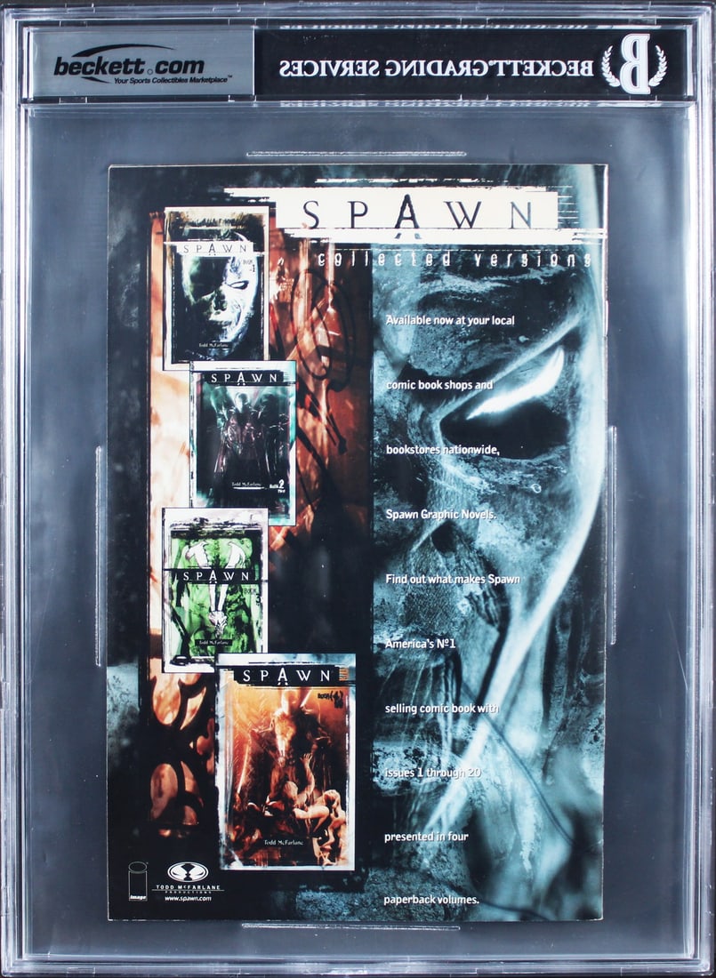 Spawn 65 Comic Signed by Todd McFarlane Slabbed Beckett Authenticated - 2