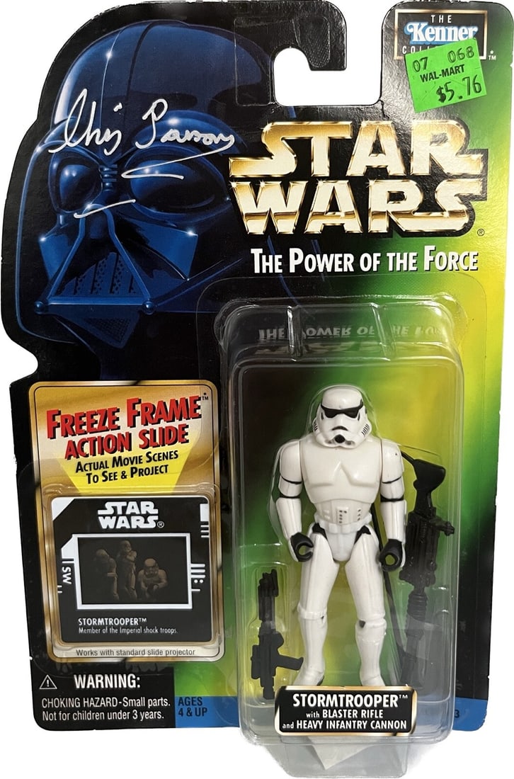 Chris Parsons Signed Star Wars Stormtrooper Action Figure BAS Authentication: Chris Parsons Signed Star Wars Stormtrooper Action Figure BAS Authentication This original Star Wars action figure from The Power of the Force line features a signed autograph by Chris Parsons, who po
