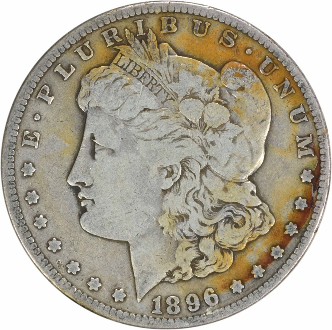 1896-S Morgan Silver Dollar Fine Silver Coin by George T. Morgan: 1896-S Morgan Silver Dollar Fine Silver Coin by George T. Morgan This 1896-S Morgan Silver Dollar showcases a rich history and classic design by George T. Morgan. Struck in 90% silver and 10% copper, 