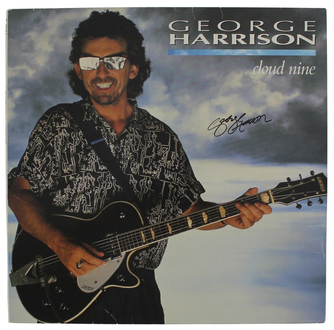 George Harrison Signed Cloud Nine Album Cover JSA Authenticated: George Harrison Signed Cloud Nine Album Cover JSA Authenticated This authentic signed Cloud Nine album cover by George Harrison is a must-have for any music lover or collector. The cover has been pers