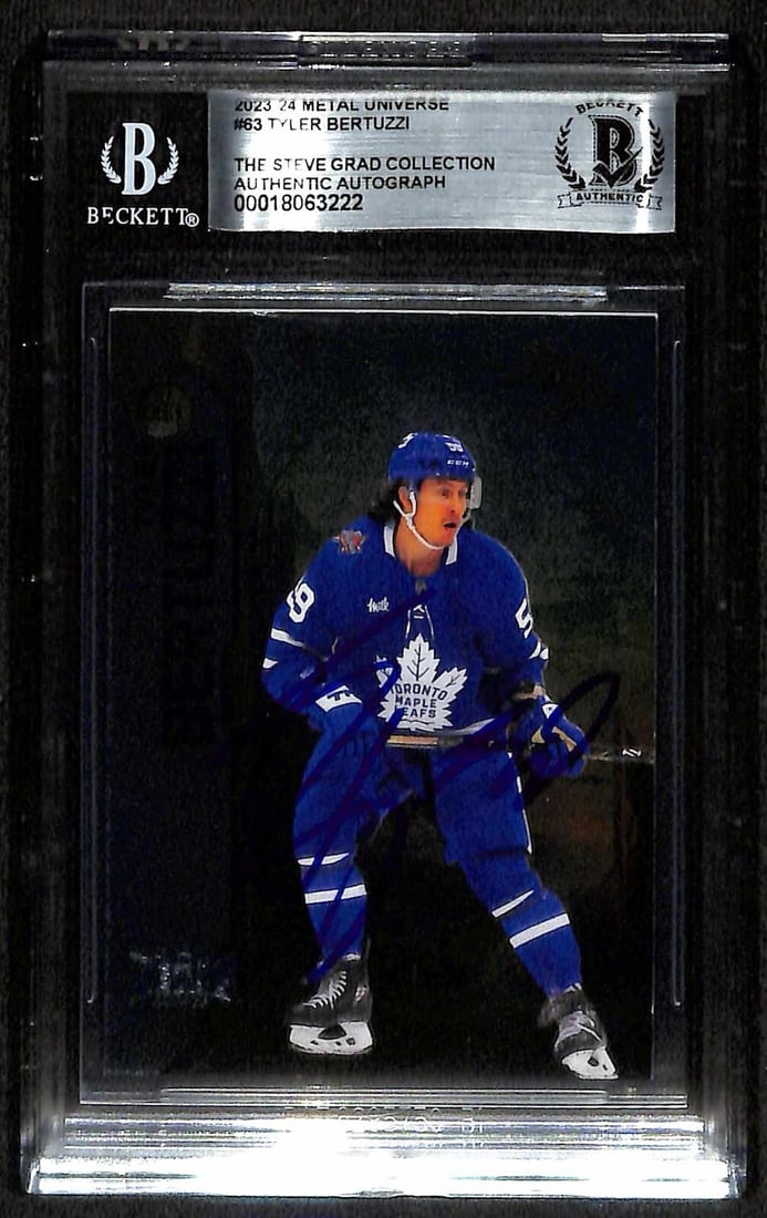 Tyler Bertuzzi 2022-23 Metal Universe Signed Card Beckett Authenticated (1 of 1)