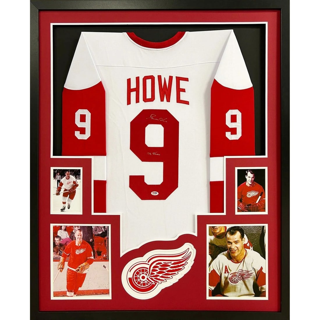 Gordie Howe Autographed Framed Jersey PSA/DNA Detroit Red Wings (1 of 3)