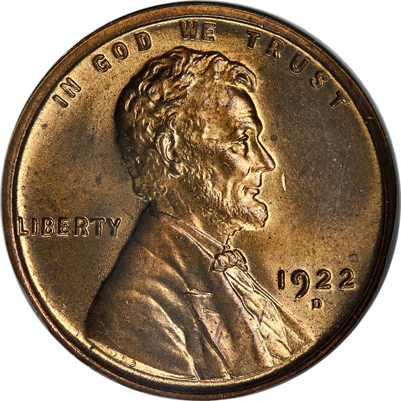 NGC MS64 RD 1922-D Lincoln Cent CAC Full Red Strong Strike (1 of 4)