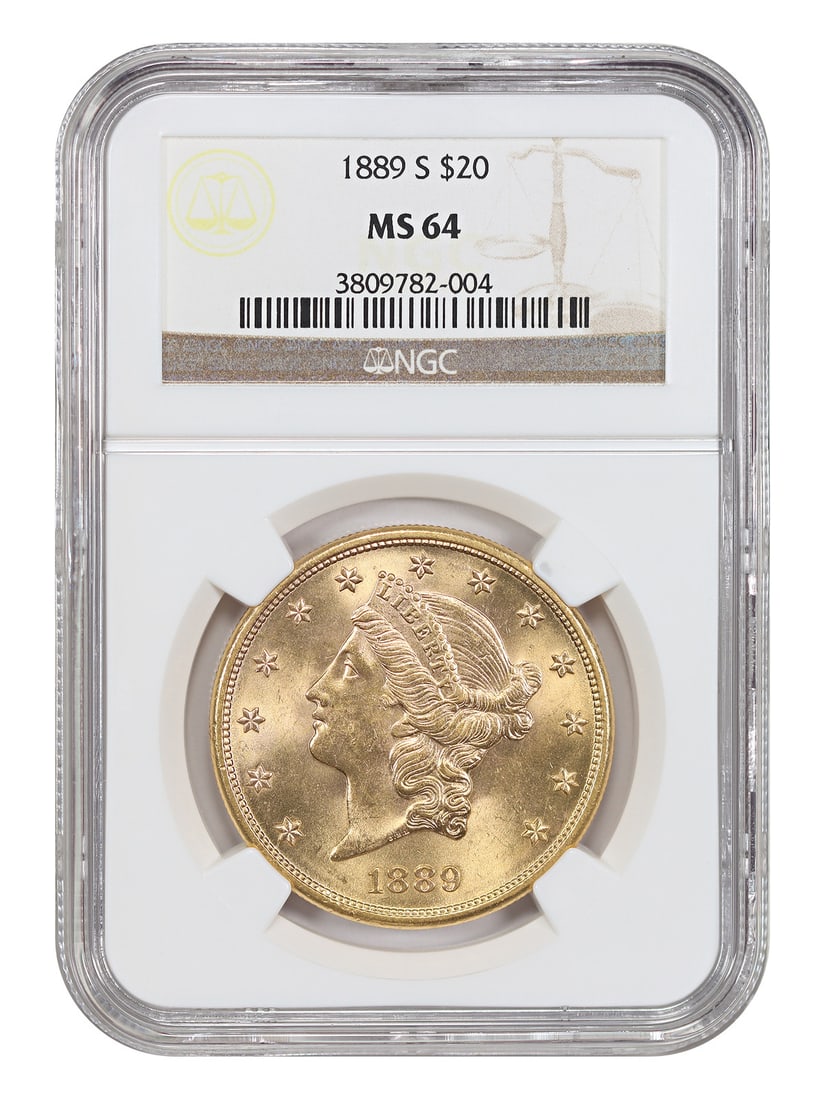 1889 San Francisco Liberty Head $20 Gold Coin NGC MS64 (1 of 4)