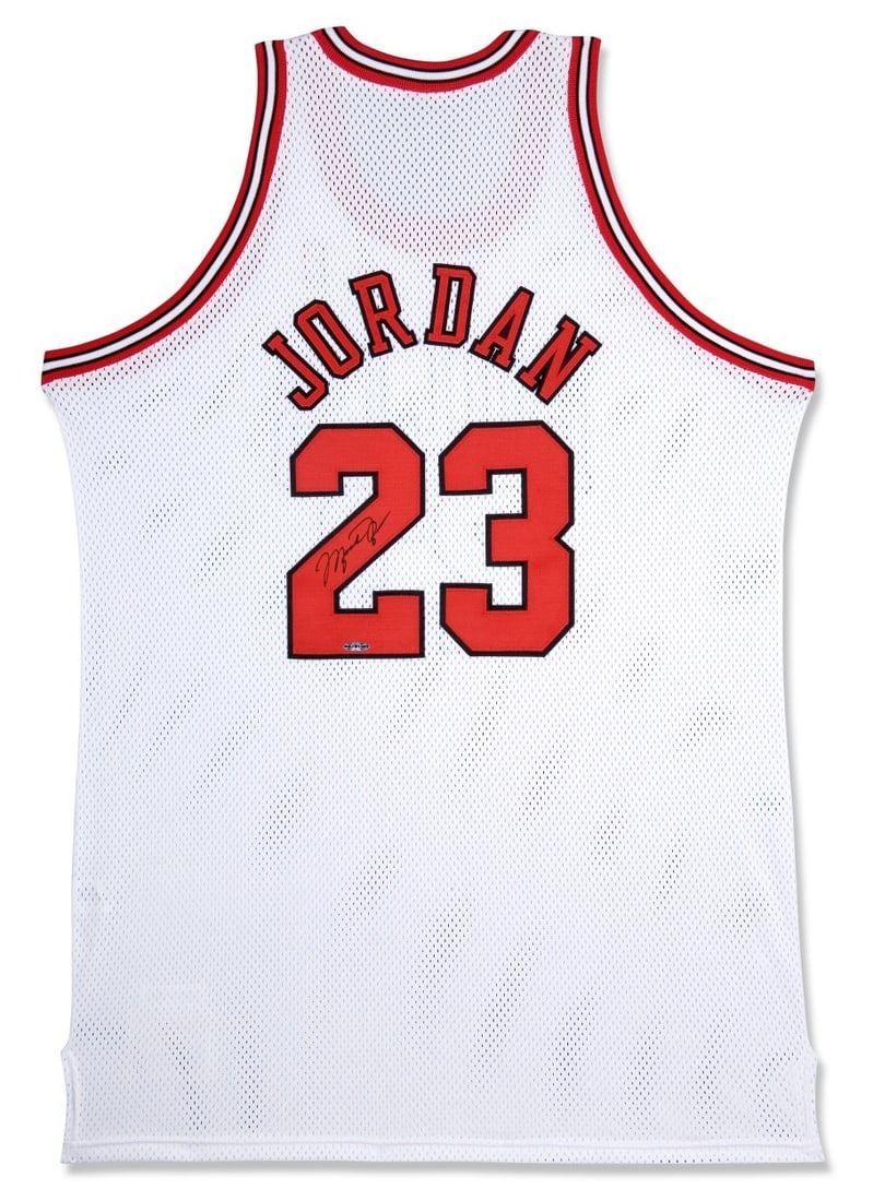 Michael Jordan Autographed 1997-98 Mitchell & Ness Bulls Jersey Upper Deck Authenticated (1 of 6)