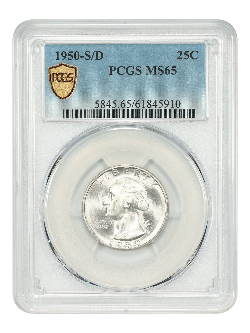 1950-S over D Washington Quarter PCGS MS65 (1 of 4)