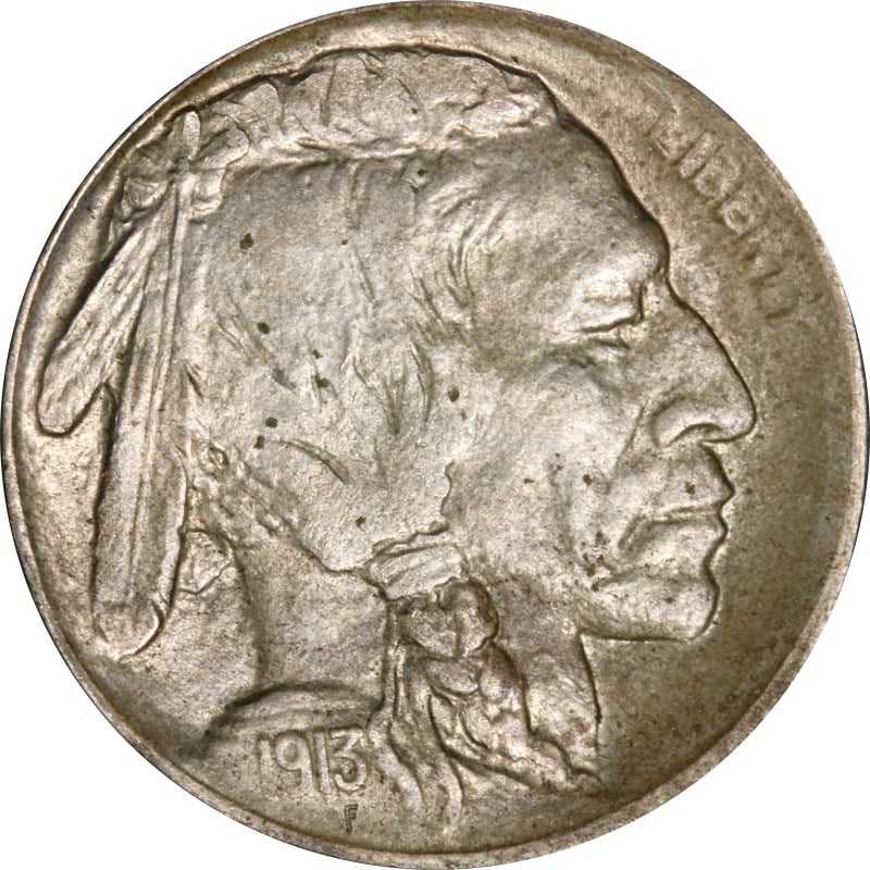 1913-D Type 1 Buffalo Nickel Circulated Coin American Numismatic History: 1913-D Type 1 Buffalo Nickel Circulated Coin American Numismatic History This 1913-D Type 1 Buffalo Nickel is a notable piece of numismatic history. The coin is composed of nickel and features a desig