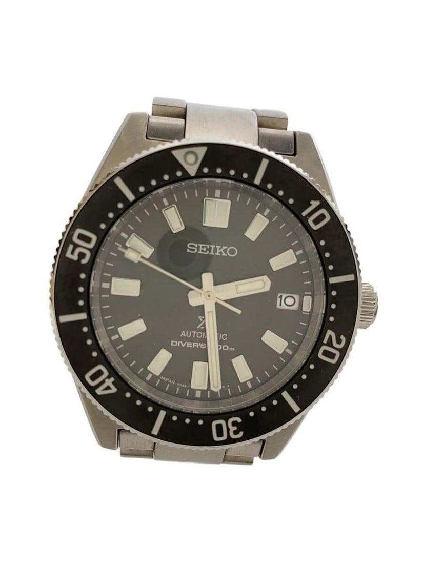 Seiko Prospex Heritage Mechanical Diver 1965 Black Stainless Steel Watch: Seiko Prospex Heritage Mechanical Diver 1965 Black Stainless Steel Watch This is a Seiko Prospex Heritage Mechanical Divers 1965 men's wristwatch, featuring a stainless steel case and band with a blac