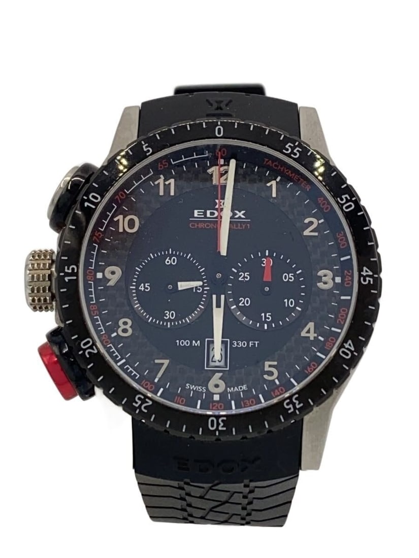 EDOX Chronorally 1 Quartz Rubber Men's Wristwatch: EDOX Chronorally 1 Quartz Rubber Men's Wristwatch This EDOX Chronorally 1 Quartz 10305 men's wristwatch features a durable rubber material and is designed for everyday wear. The watch shows overall si