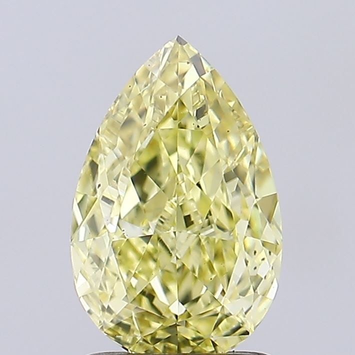 Loose Diamond - PEAR 1.55ct Fancy Intense Yellow VS2: Loose Diamond - PEAR 1.55ct Fancy Intense Yellow VS2 Source: This is a real non-mined Diamond that has been grown in a lab Shape: PEAR Carats: 1.55 Color: Fancy Intense Yellow Certification: IGI