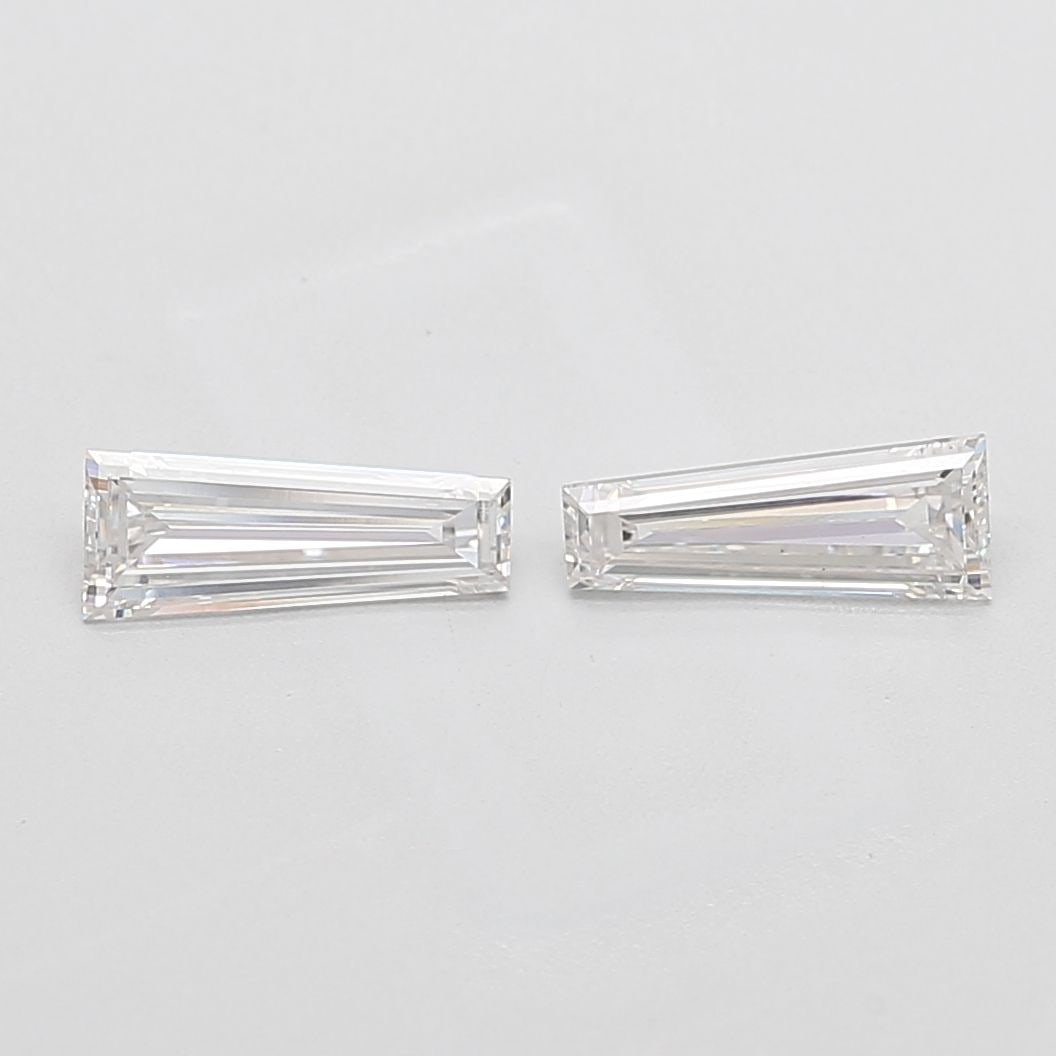 Loose Diamond - TAPERED BAGUETTE 0.39ct F VVS1: Loose Diamond - TAPERED BAGUETTE 0.39ct F VVS1 Source: This is a real non-mined Diamond that has been grown in a lab Shape: TAPERED BAGUETTE Carats: 0.39 Color: F Clarity: VVS1 Certification: IGI Vide