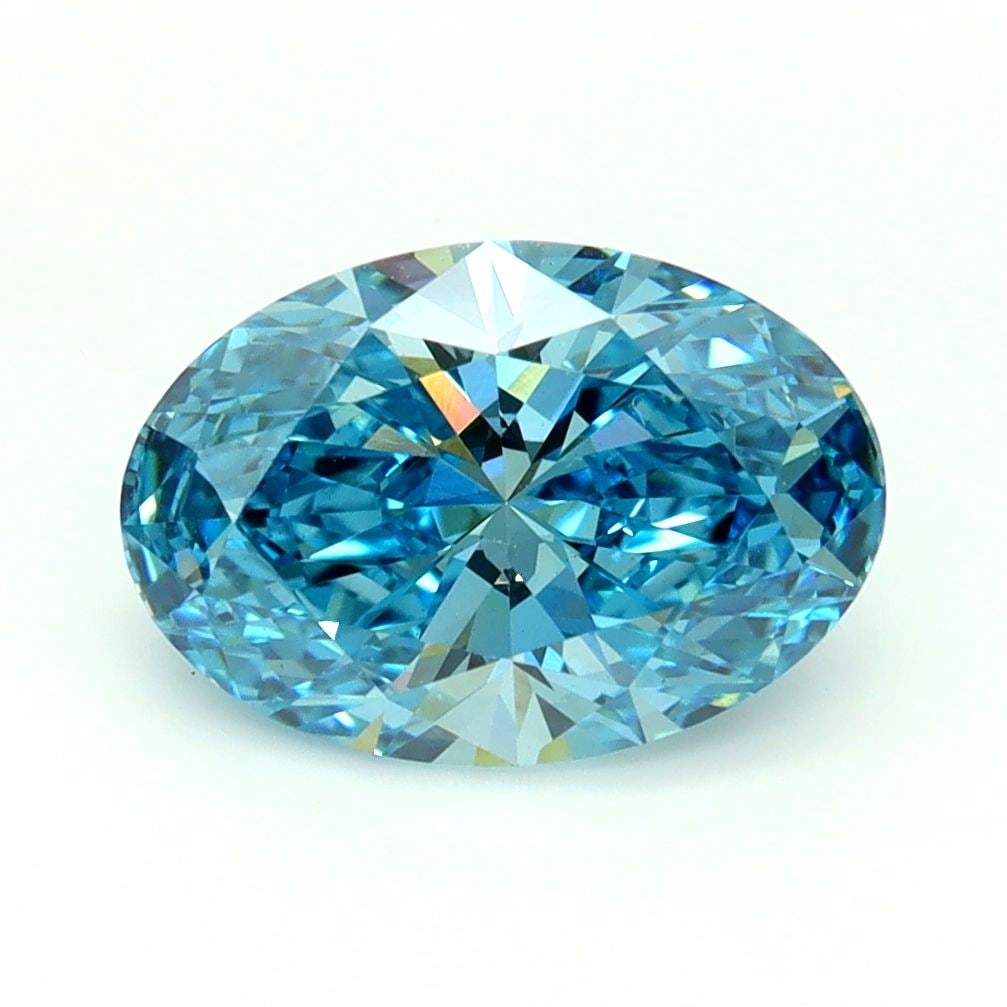 Loose Diamond - OVAL 2.03ct Fancy Vivid Blue VS1: Loose Diamond - OVAL 2.03ct Fancy Vivid Blue VS1 Source: This is a real non-mined Diamond that has been grown in a lab Shape: OVAL Carats: 2.03 Color: Fancy Vivid Blue Certification: IGI Additional im