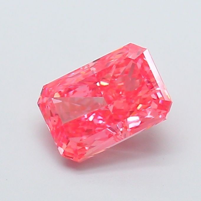 Loose Diamond - RADIANT 1.66ct Fancy Vivid Pink VS1: Loose Diamond - RADIANT 1.66ct Fancy Vivid Pink VS1 Source: This is a real non-mined Diamond that has been grown in a lab Shape: RADIANT Carats: 1.66 Color: Fancy Vivid Pink Certification: IGI Video: