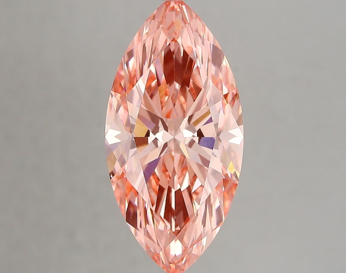 Loose Diamond - MARQUISE 4.38ct Fancy Vivid Pink VS1: Loose Diamond - MARQUISE 4.38ct Fancy Vivid Pink VS1 Source: This is a real non-mined Diamond that has been grown in a lab Shape: MARQUISE Carats: 4.38 Color: Fancy Vivid Pink Certification: IGI Video
