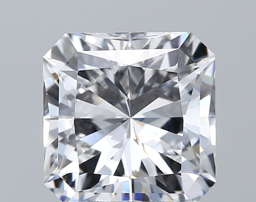 Loose Diamond - RADIANT 2.1ct D VVS2: Loose Diamond - RADIANT 2.1ct D VVS2 Source: This is a real non-mined Diamond that has been grown in a lab Shape: RADIANT Carats: 2.1 Color: D Clarity: VVS2 Certification: IGI Video: