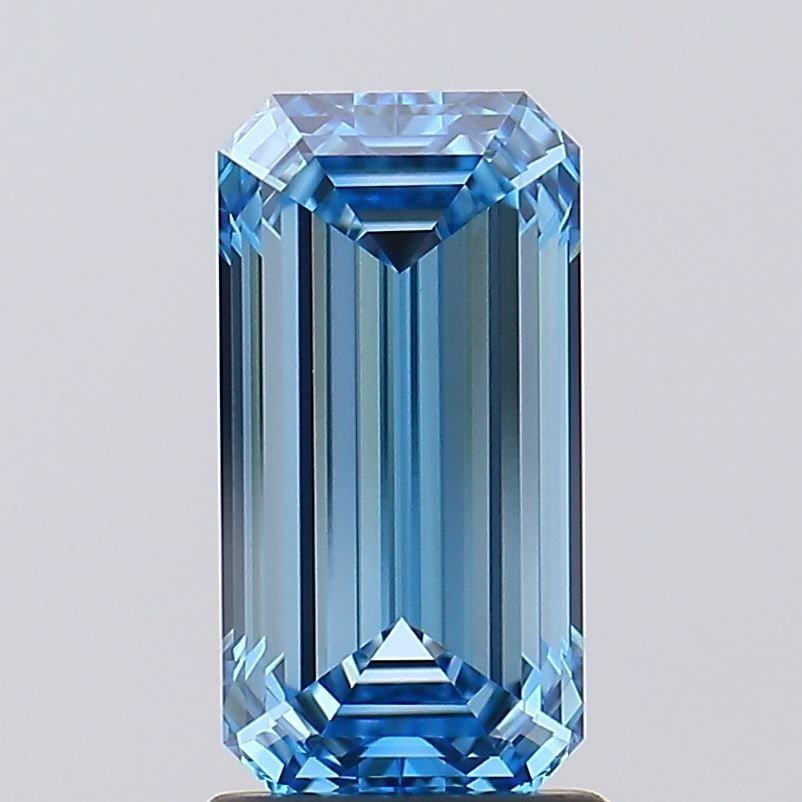 Loose Diamond - EMERALD 2.06ct Fancy Vivid Blue VVS2: Loose Diamond - EMERALD 2.06ct Fancy Vivid Blue VVS2 Source: This is a real non-mined Diamond that has been grown in a lab Shape: EMERALD Carats: 2.06 Color: Fancy Vivid Blue Certification: IGI Video: