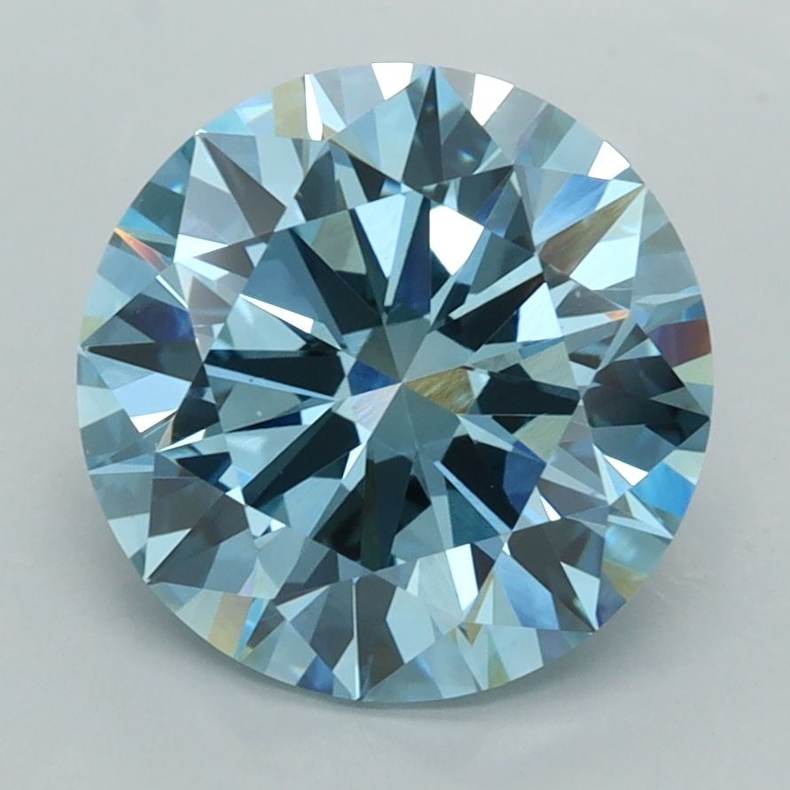 Ideal Loose Diamond - ROUND 3.59ct Fancy Vivid Blue VVS2: Ideal Loose Diamond - ROUND 3.59ct Fancy Vivid Blue VVS2 Source: This is a real non-mined Diamond that has been grown in a lab Shape: ROUND Carats: 3.59 Color: Fancy Vivid Blue Certification: IGI Vide