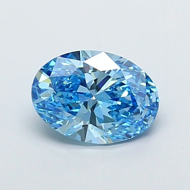 Loose Diamond - OVAL 2.3ct Fancy Vivid Blue VS1: Loose Diamond - OVAL 2.3ct Fancy Vivid Blue VS1 Source: This is a real non-mined Diamond that has been grown in a lab Shape: OVAL Carats: 2.3 Color: Fancy Vivid Blue Certification: IGI Video: