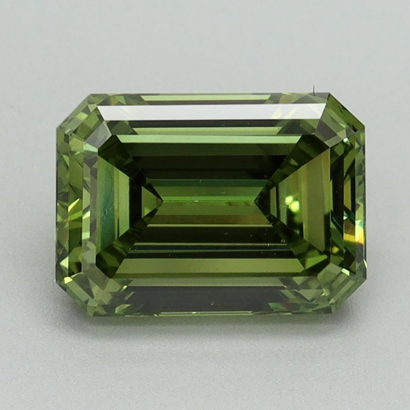 Loose Diamond - EMERALD 2.01ct Fancy Vivid Green VS1: Loose Diamond - EMERALD 2.01ct Fancy Vivid Green VS1 Source: This is a real non-mined Diamond that has been grown in a lab Shape: EMERALD Carats: 2.01 Color: Fancy Vivid Green Certification: IGI Video