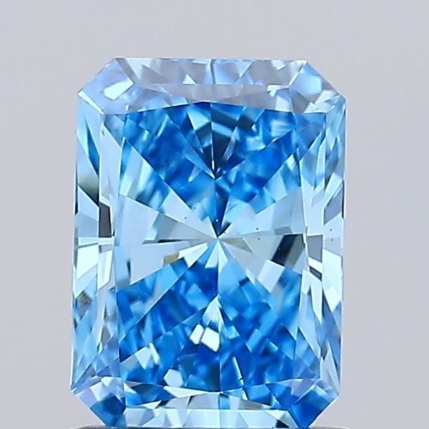Loose Diamond - RADIANT 0.95ct Fancy Vivid Blue VS1: Loose Diamond - RADIANT 0.95ct Fancy Vivid Blue VS1 Source: This is a real non-mined Diamond that has been grown in a lab Shape: RADIANT Carats: 0.95 Color: Fancy Vivid Blue Certification: IGI Video: