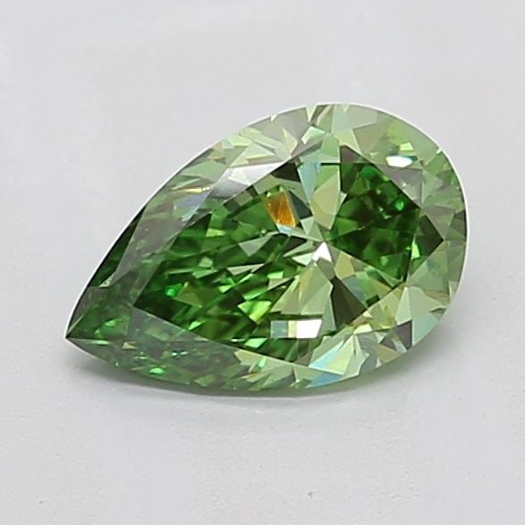 Loose Diamond - PEAR 1.01ct Fancy Vivid Green VS2: Loose Diamond - PEAR 1.01ct Fancy Vivid Green VS2 Source: This is a real non-mined Diamond that has been grown in a lab Shape: PEAR Carats: 1.01 Color: Fancy Vivid Green Certification: IGI Video: