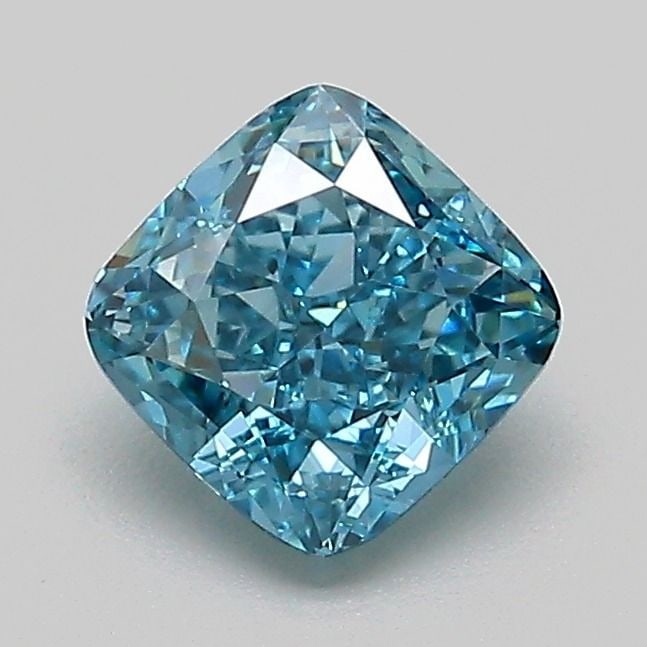 Loose Diamond - CUSHION MODIFIED 1.03ct Fancy Vivid Blue VVS2: Loose Diamond - CUSHION MODIFIED 1.03ct Fancy Vivid Blue VVS2 Source: This is a real non-mined Diamond that has been grown in a lab Shape: CUSHION MODIFIED Carats: 1.03 Color: Fancy Vivid Blue Certifi