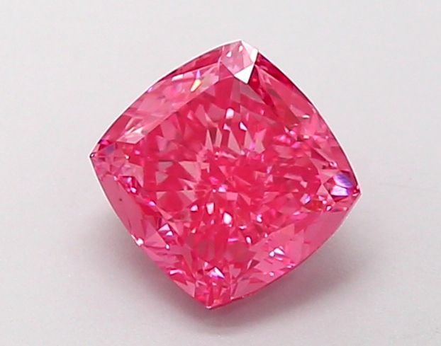 Loose Diamond - CUSHION MODIFIED 1.17ct Fancy Vivid Pink VS1: Loose Diamond - CUSHION MODIFIED 1.17ct Fancy Vivid Pink VS1 Source: This is a real non-mined Diamond that has been grown in a lab Shape: CUSHION MODIFIED Carats: 1.17 Color: Fancy Vivid Pink Certific