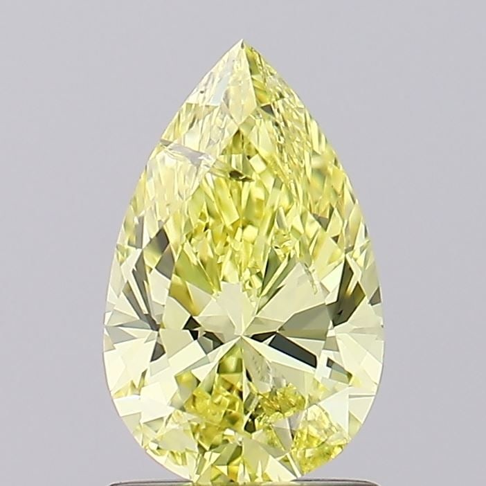 Loose Diamond - PEAR 1.17ct Fancy Intense Yellow SI2: Loose Diamond - PEAR 1.17ct Fancy Intense Yellow SI2 Source: This is a real non-mined Diamond that has been grown in a lab Shape: PEAR Carats: 1.17 Color: Fancy Intense Yellow Certification: IGI Video