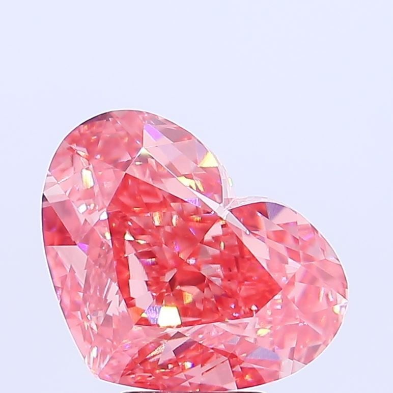 Loose Diamond - HEART 6.5ct Fancy Vivid Pink VS1: Loose Diamond - HEART 6.5ct Fancy Vivid Pink VS1 Source: This is a real non-mined Diamond that has been grown in a lab Shape: HEART Carats: 6.5 Color: Fancy Vivid Pink Certification: IGI Video: