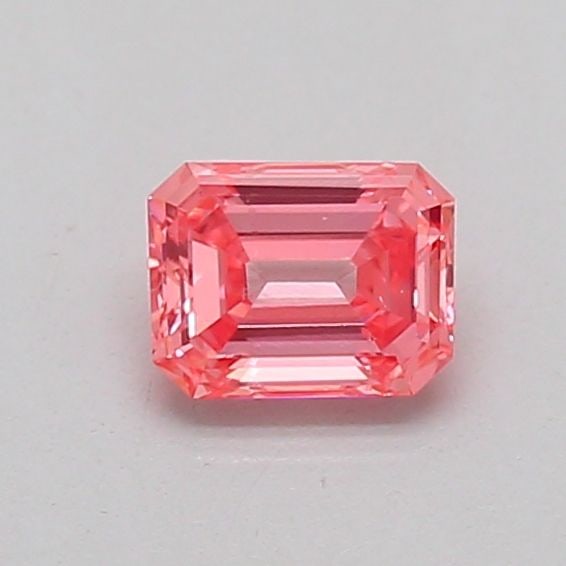 Loose Diamond - EMERALD 0.23ct Fancy Vivid Pink VS2: Loose Diamond - EMERALD 0.23ct Fancy Vivid Pink VS2 Source: This is a real non-mined Diamond that has been grown in a lab Shape: EMERALD Carats: 0.23 Color: Fancy Vivid Pink Certification: IGI Additio