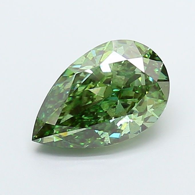 Loose Diamond - PEAR 3.02ct Fancy Vivid Green SI1: Loose Diamond - PEAR 3.02ct Fancy Vivid Green SI1 Source: This is a real non-mined Diamond that has been grown in a lab Shape: PEAR Carats: 3.02 Color: Fancy Vivid Green Certification: IGI Video: