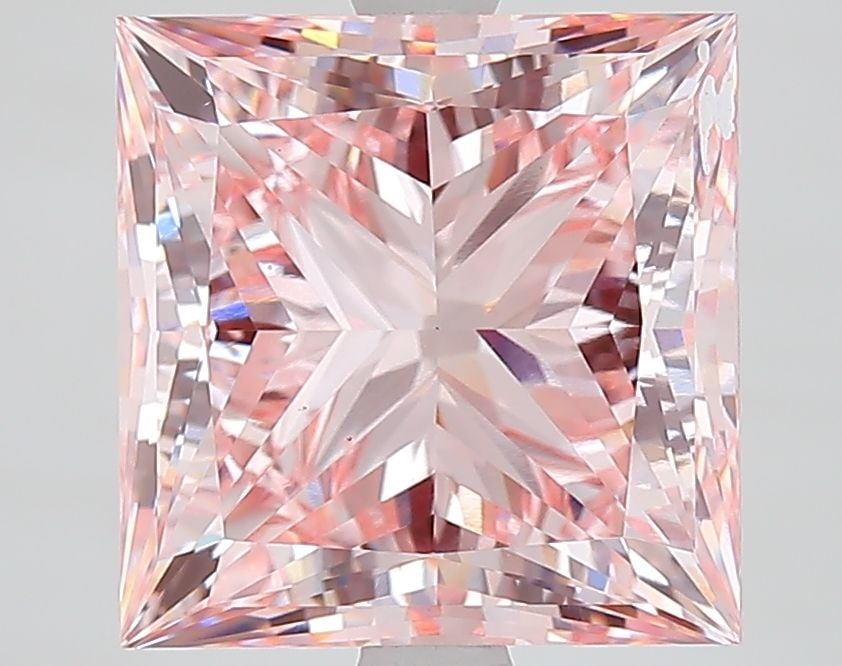 Loose Diamond - PRINCESS 5.03ct Fancy Intense Pink VS1: Loose Diamond - PRINCESS 5.03ct Fancy Intense Pink VS1 Source: This is a real non-mined Diamond that has been grown in a lab Shape: PRINCESS Carats: 5.03 Color: Fancy Intense Pink Certification: IGI