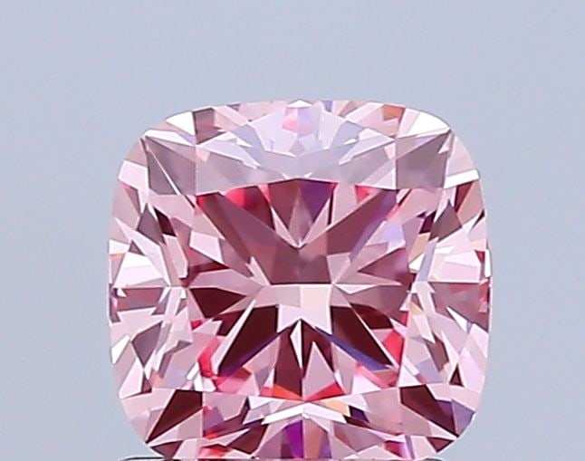 Loose Diamond - CUSHION BRILLIANT 1.55ct Fancy Vivid Pink VVS2: Loose Diamond - CUSHION BRILLIANT 1.55ct Fancy Vivid Pink VVS2 Source: This is a real non-mined Diamond that has been grown in a lab Shape: CUSHION BRILLIANT Carats: 1.55 Color: Fancy Vivid Pink Certi