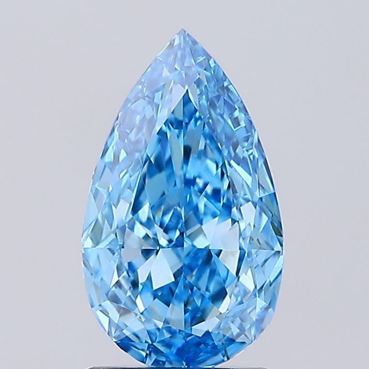 Loose Diamond - PEAR 1.71ct Fancy Vivid Blue VS1: Loose Diamond - PEAR 1.71ct Fancy Vivid Blue VS1 Source: This is a real non-mined Diamond that has been grown in a lab Shape: PEAR Carats: 1.71 Color: Fancy Vivid Blue Certification: IGI Video: