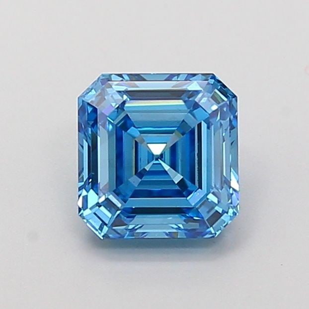 Loose Diamond - ASSCHER 1.02ct Fancy Vivid Blue VS2: Loose Diamond - ASSCHER 1.02ct Fancy Vivid Blue VS2 Source: This is a real non-mined Diamond that has been grown in a lab Shape: ASSCHER Carats: 1.02 Color: Fancy Vivid Blue Certification: IGI Video: