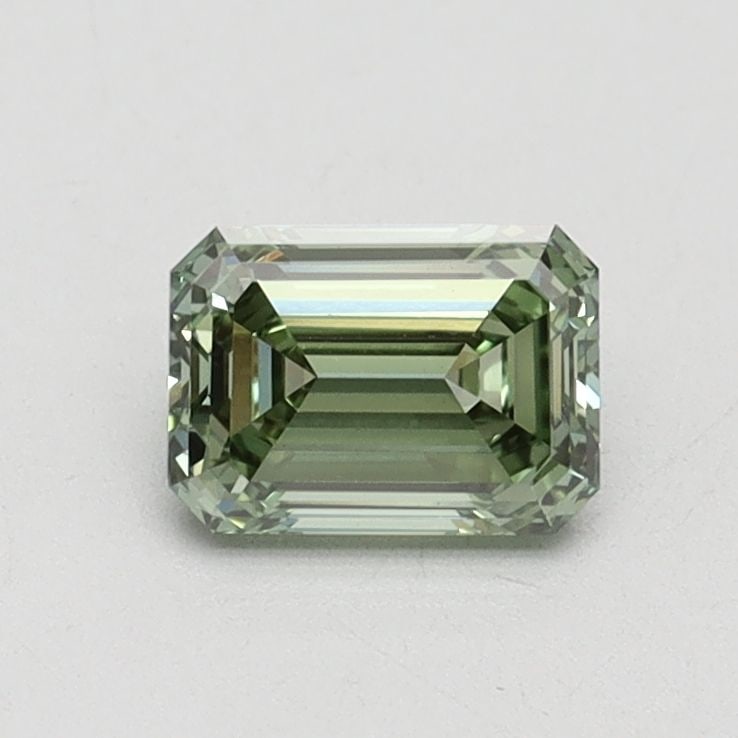 Loose Diamond - EMERALD 0.67ct Fancy Vivid Green VS1: Loose Diamond - EMERALD 0.67ct Fancy Vivid Green VS1 Source: This is a real non-mined Diamond that has been grown in a lab Shape: EMERALD Carats: 0.67 Color: Fancy Vivid Green Certification: IGI Video