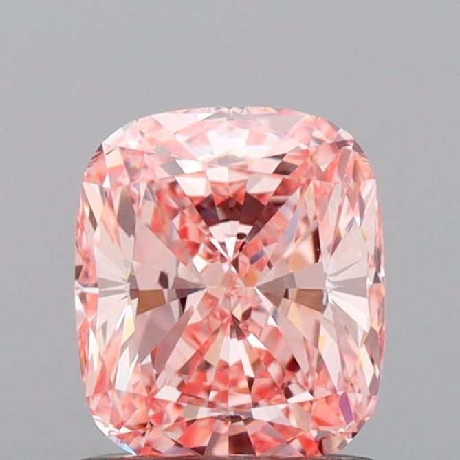 Loose Diamond - CUSHION BRILLIANT 1.02ct Fancy Vivid Pink VVS2: Loose Diamond - CUSHION BRILLIANT 1.02ct Fancy Vivid Pink VVS2 Source: This is a real non-mined Diamond that has been grown in a lab Shape: CUSHION BRILLIANT Carats: 1.02 Color: Fancy Vivid Pink Certi