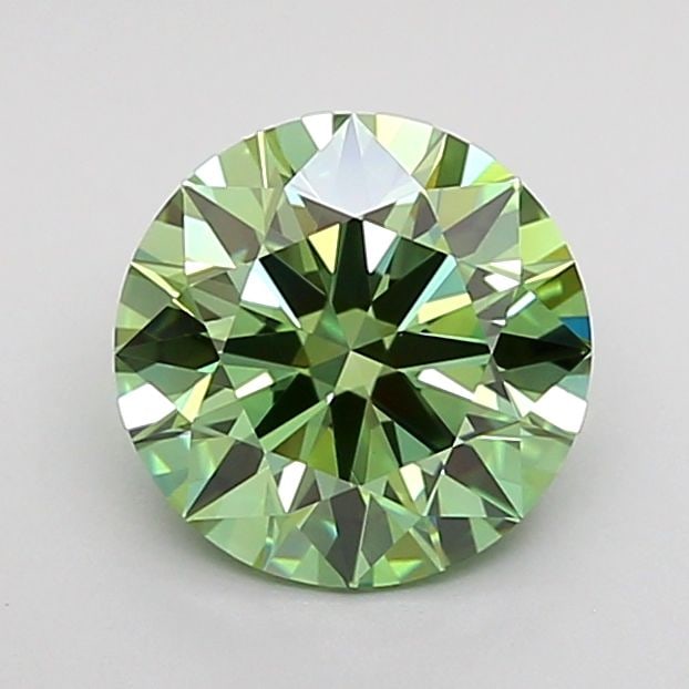 Ideal Loose Diamond - ROUND 1.32ct Fancy Vivid Green VS1: Ideal Loose Diamond - ROUND 1.32ct Fancy Vivid Green VS1 Source: This is a real non-mined Diamond that has been grown in a lab Shape: ROUND Carats: 1.32 Color: Fancy Vivid Green Certification: IGI Vid