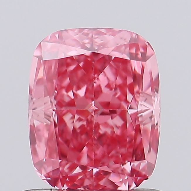 Loose Diamond - CUSHION MODIFIED 0.98ct Fancy Vivid Pink VS1: Loose Diamond - CUSHION MODIFIED 0.98ct Fancy Vivid Pink VS1 Source: This is a real non-mined Diamond that has been grown in a lab Shape: CUSHION MODIFIED Carats: 0.98 Color: Fancy Vivid Pink Certific