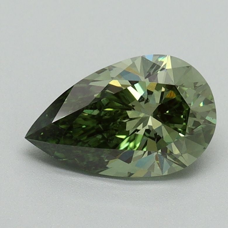 Loose Diamond - PEAR 1.05ct Fancy Vivid Green VVS2: Loose Diamond - PEAR 1.05ct Fancy Vivid Green VVS2 Source: This is a real non-mined Diamond that has been grown in a lab Shape: PEAR Carats: 1.05 Color: Fancy Vivid Green Certification: IGI Video: