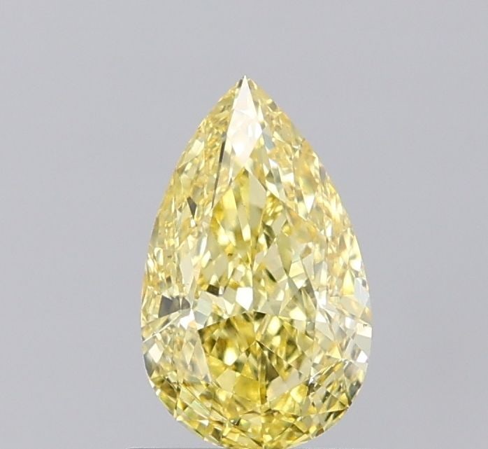Loose Diamond - PEAR 1.05ct Fancy Intense Yellow VS1: Loose Diamond - PEAR 1.05ct Fancy Intense Yellow VS1 Source: This is a real non-mined Diamond that has been grown in a lab Shape: PEAR Carats: 1.05 Color: Fancy Intense Yellow Certification: IGI Video