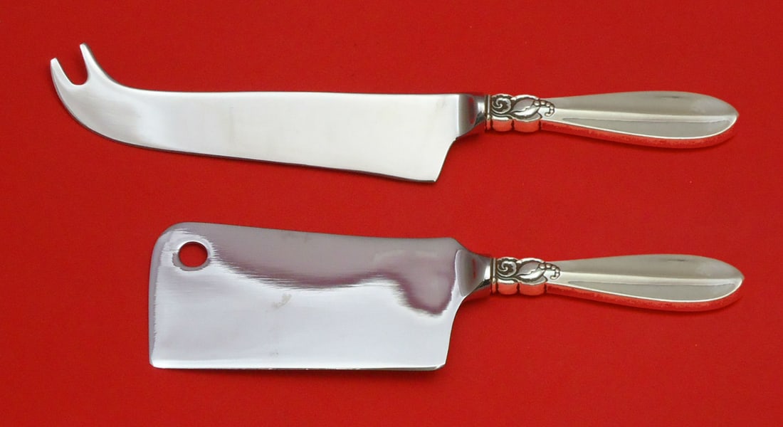 Frigast Princess Fuchsia Sterling Silver Cheese Serving Set 2pc (1 of 1)