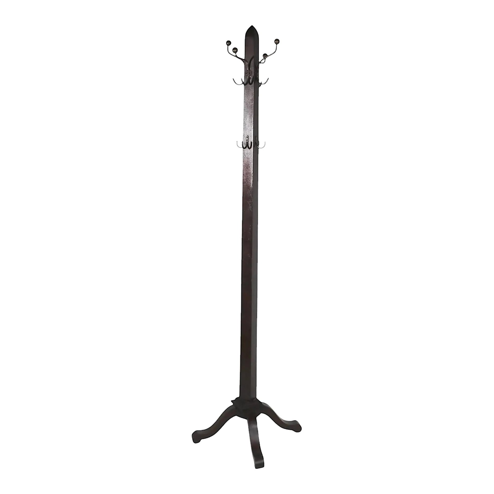 Vintage Turn of the Century Wooden Coat Rack with Hooks (1 of 10)
