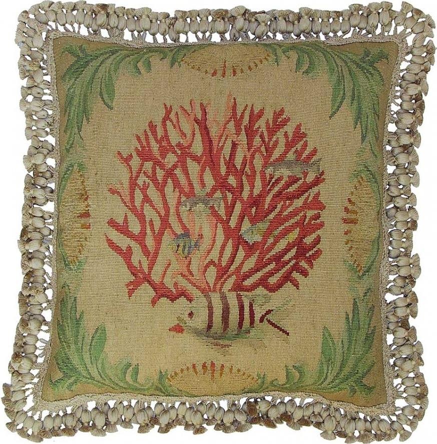 Provence Home 20x20 Wool Throw Pillow Aubusson Style with Tassels: Provence Home 20x20 Wool Throw Pillow Aubusson Style with Tassels Enhance your living space with this luxurious wool throw pillow featuring elegant tassels. Hand-dyed and handmade, this chic square po