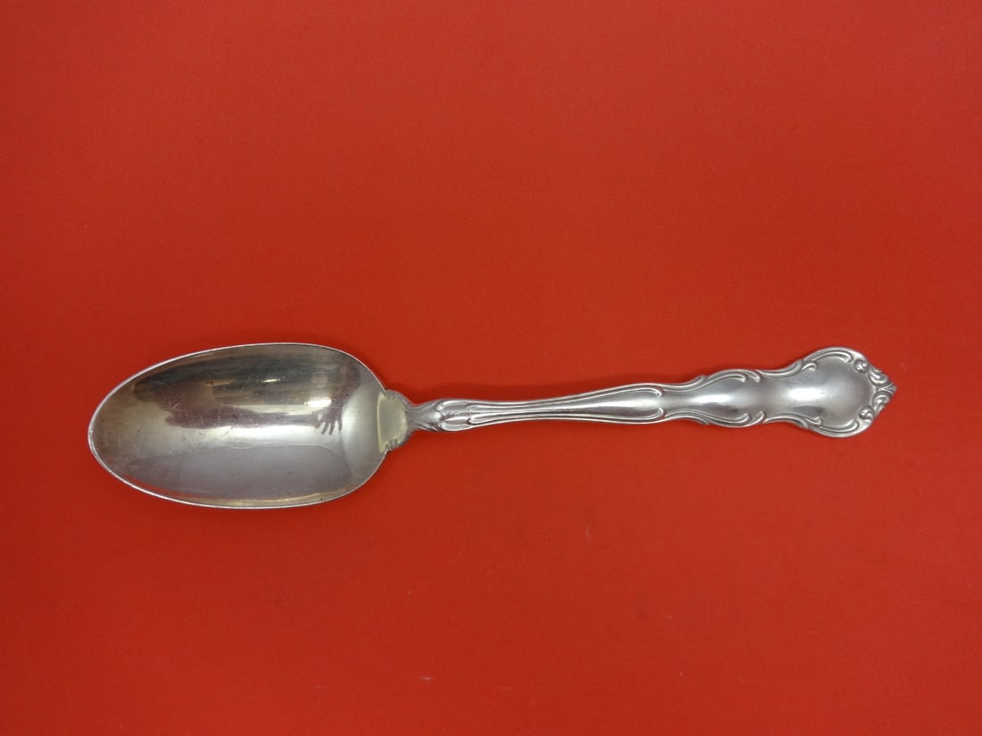 Wallace Sterling Silver Serving Spoon My Love Pattern 8.5 Inches: Wallace Sterling Silver Serving Spoon My Love Pattern 8.5 Inches This exquisite serving spoon features the elegant 'My Love' pattern by Wallace, crafted from high-quality sterling silver. Measuring 8 